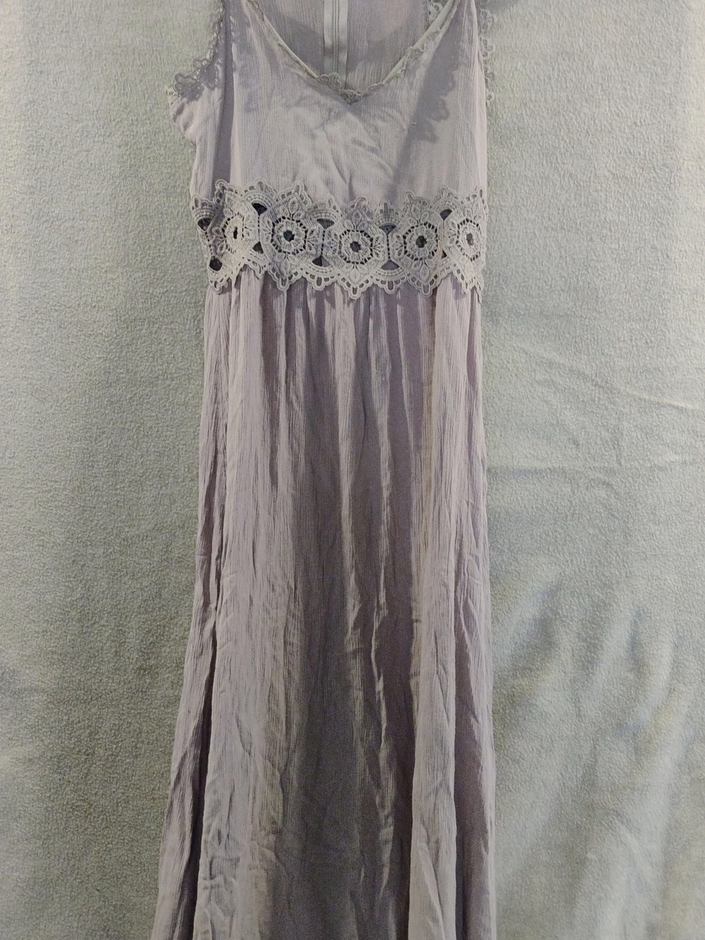 Lavender Crochet-Waist Maxi Dress - Women